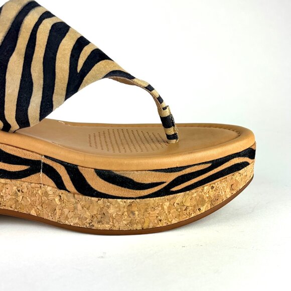 Corso Como Zebra Print Cork Wedge Flip Flops – Size 11M Never worn - Picture 5 of 12